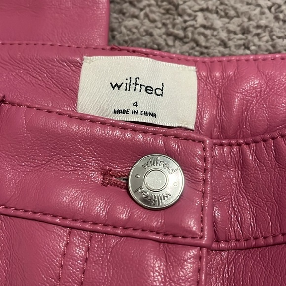 Wilfred Melina vegan leather pants in pink - size 4 - Picture 8 of 8